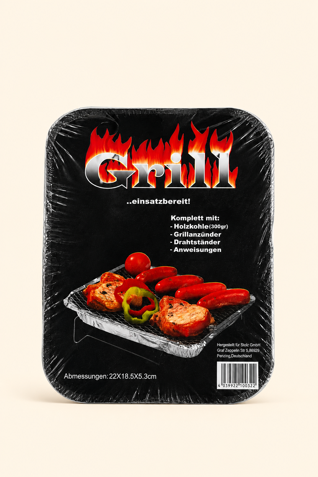 Vienkartinė kepsninė Grill 22x18,5x5,3cm