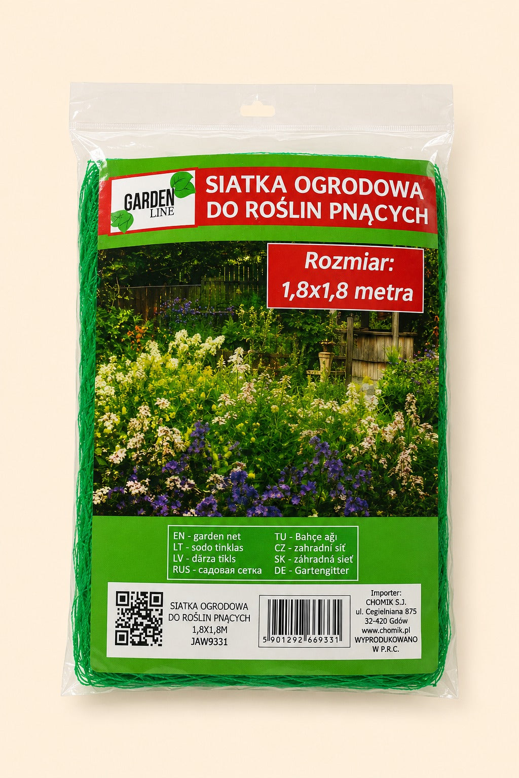 Sodo tinklas augalams 1,8x1,8m