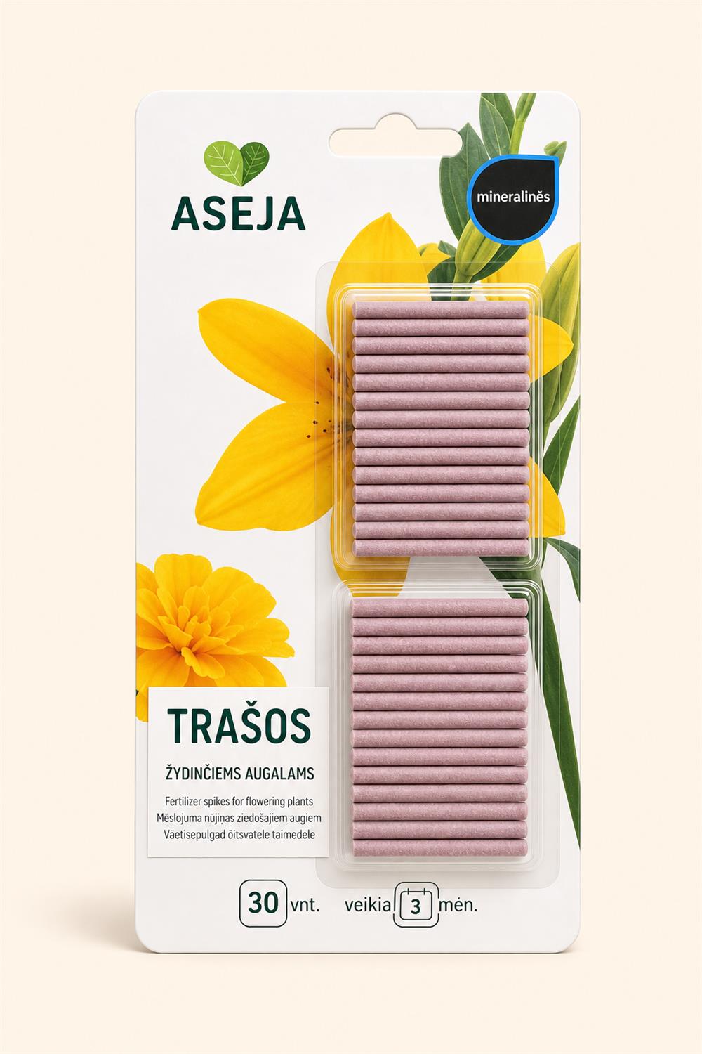ASEJA mineralines trasu lazdeles zydintiems augalams