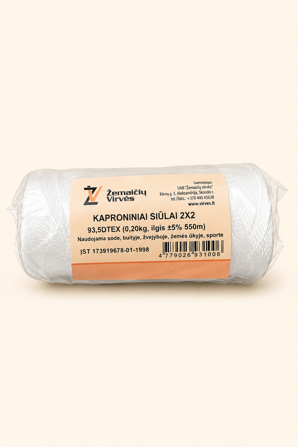 Kaproniniai siūlai 2x2 0,2kg 550m