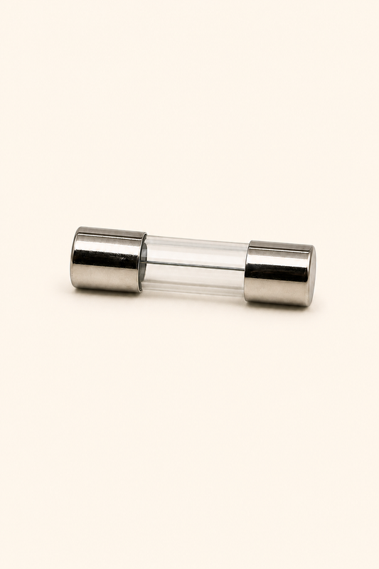 Stiklinis saugiklis 1,6A ir 2A 5x20mm