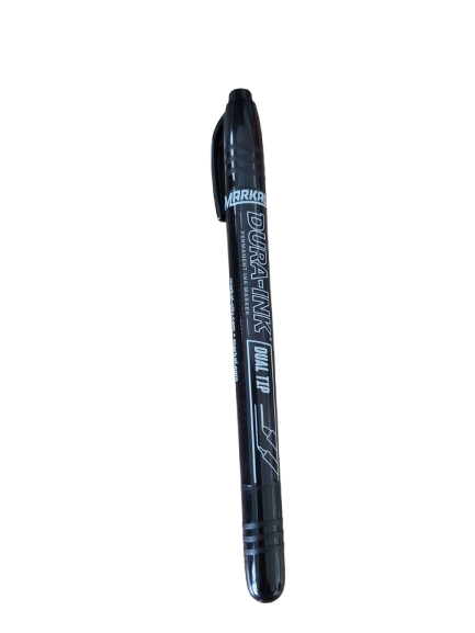 Žymeklis DURA-INK Dual Tip, juodas