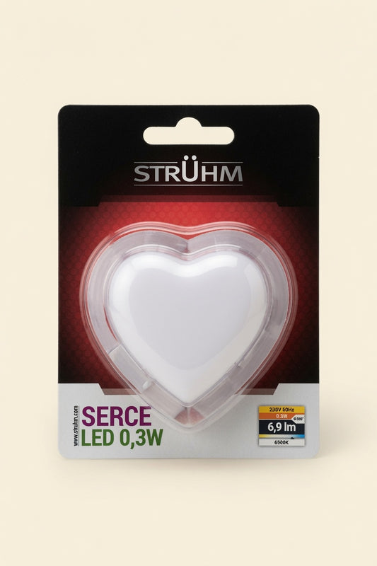 Naktinė LED lemputė Širdutė 02250