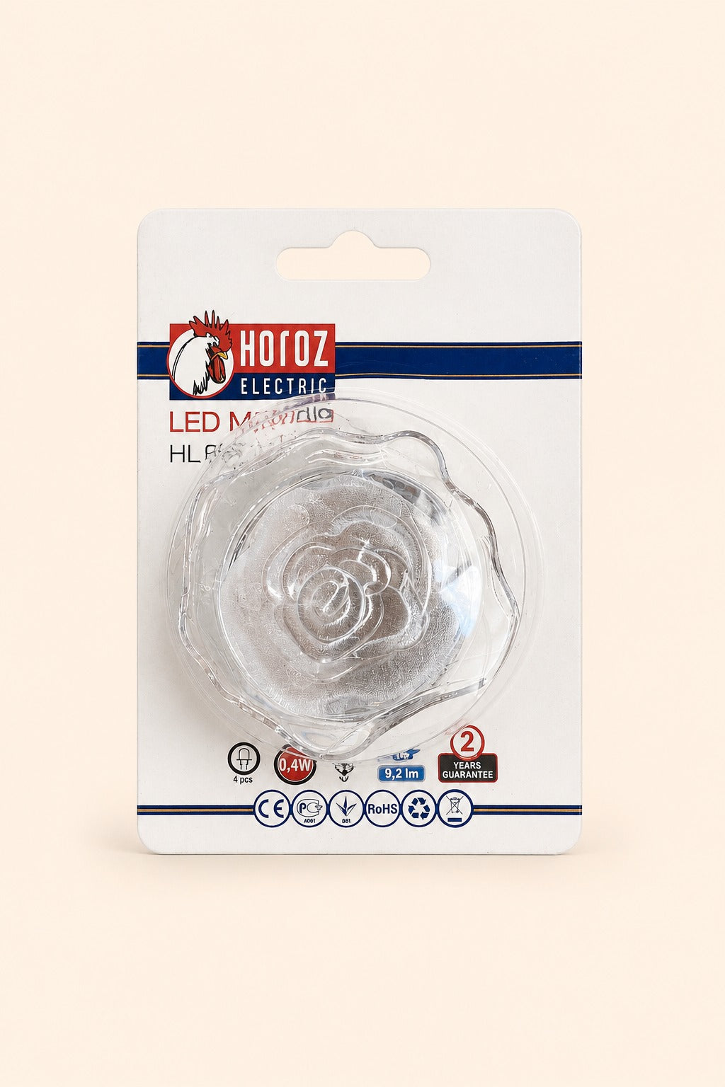 Naktinė LED lemputė Rožė 02067