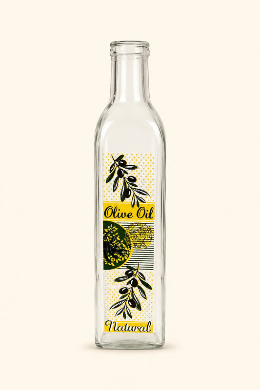 Stiklinis butelis aliejui 500ml