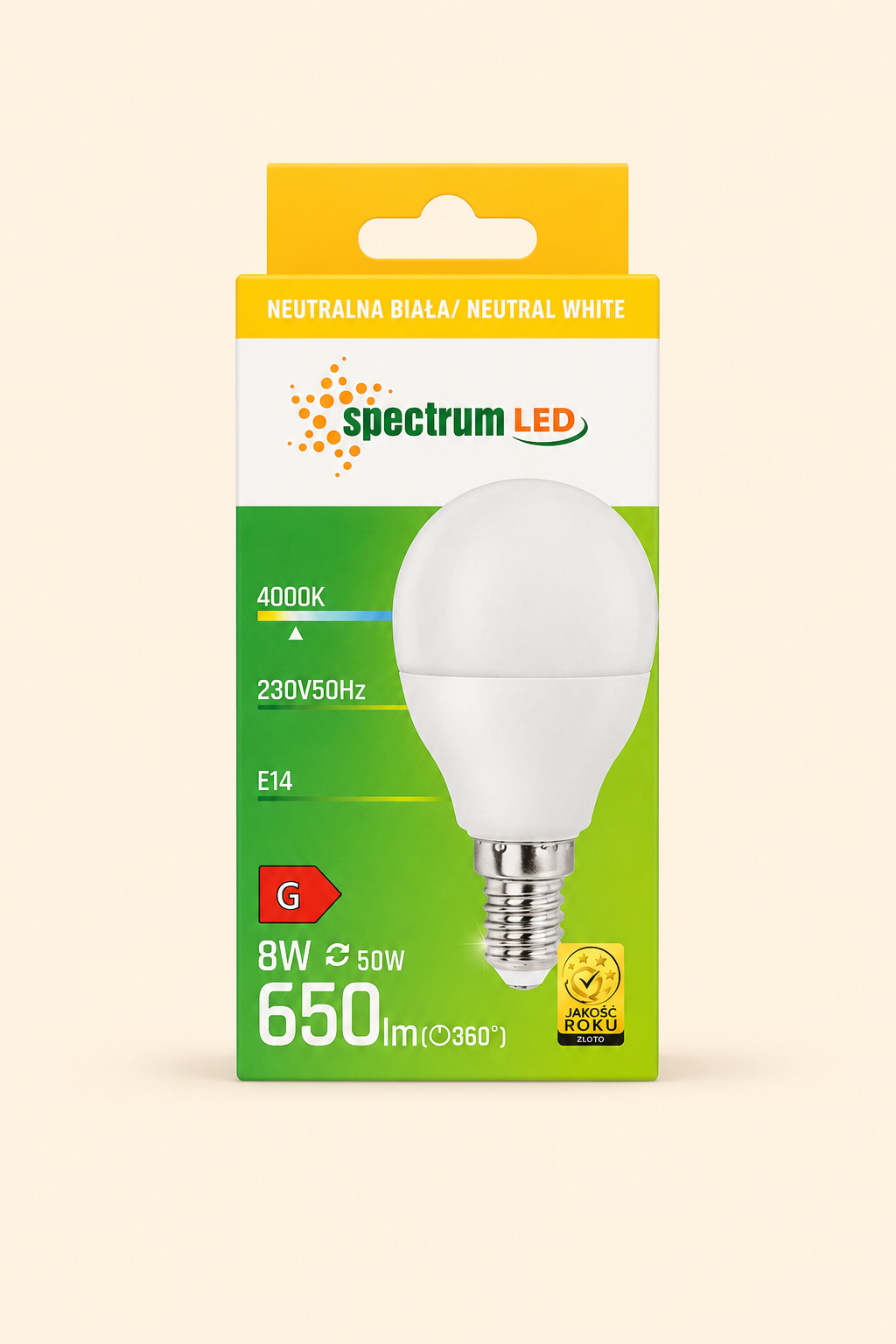LED lempa P45 8W