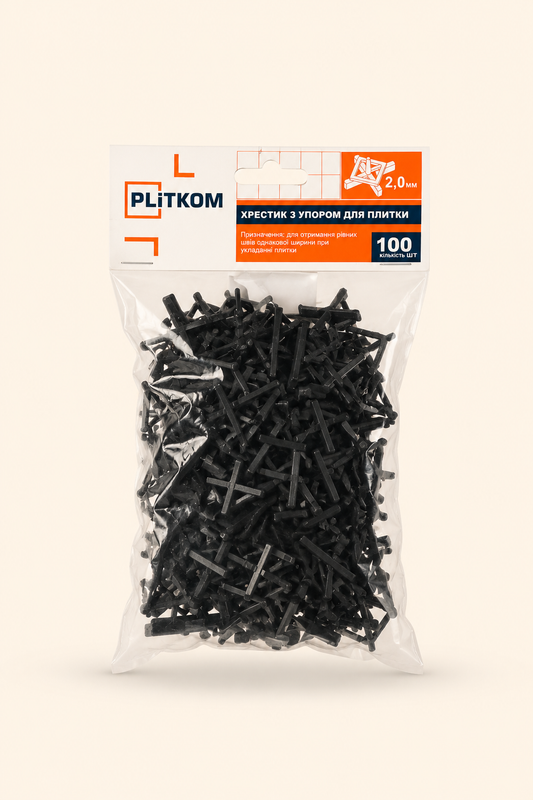 Kryžiukai plytelėms 2mm 100vnt. PLITKOM