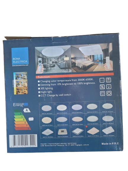 Išmanusis LED lubų šviestuvas SMART-014 72W, 50 cm, kvadratinis
