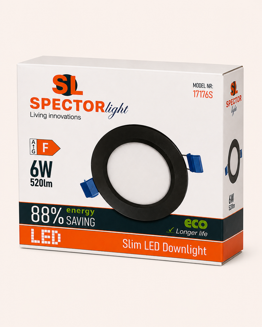 Įmontuojamas LED šviestuvas 6W 4000K 520lm