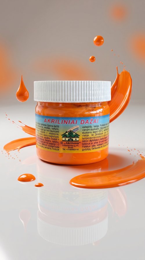 Universalus Dažų Pigmentas AKRILEN, Oranžiniai, 350 ml