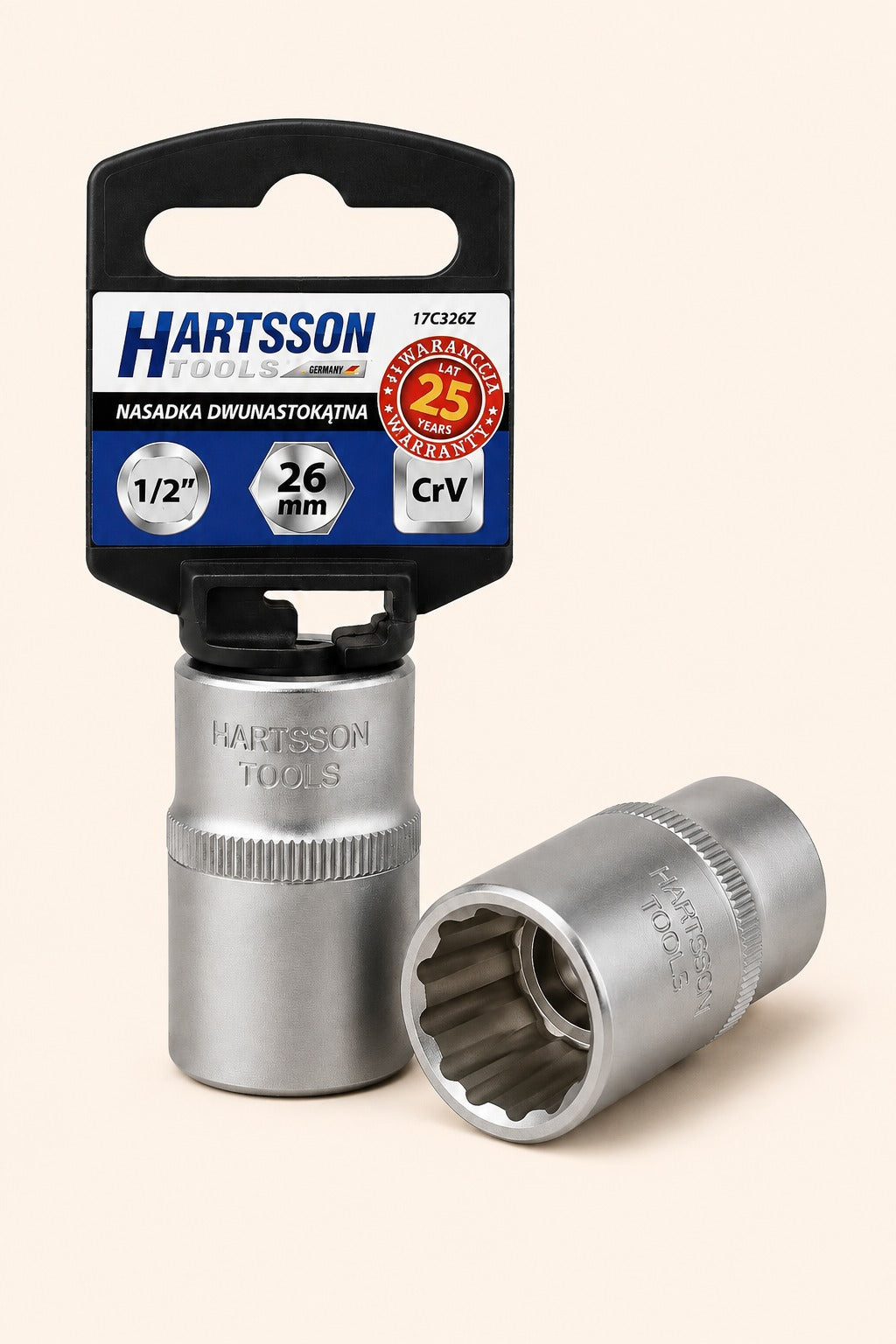 Dvylikakampė galvutė 1/2 HARTSSON Tools
