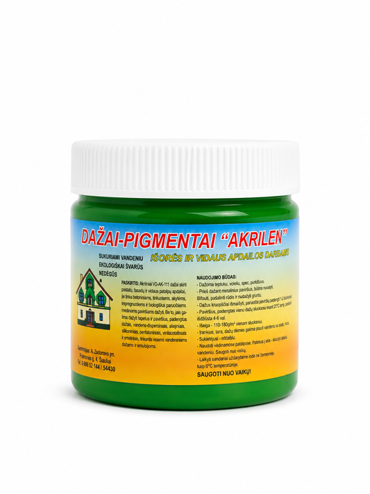 Universalus Dažų Pigmentas AKRILEN, Šviesiai žalias, 350 ml