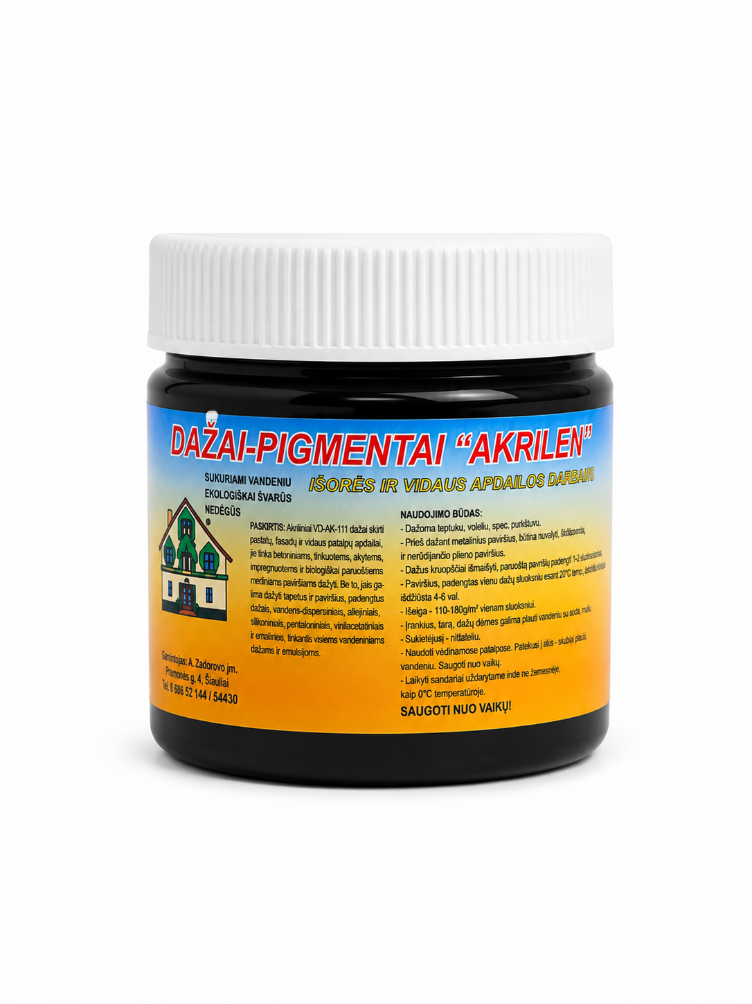 Universalus Dažų Pigmentas AKRILEN, Juodi, 120 ml