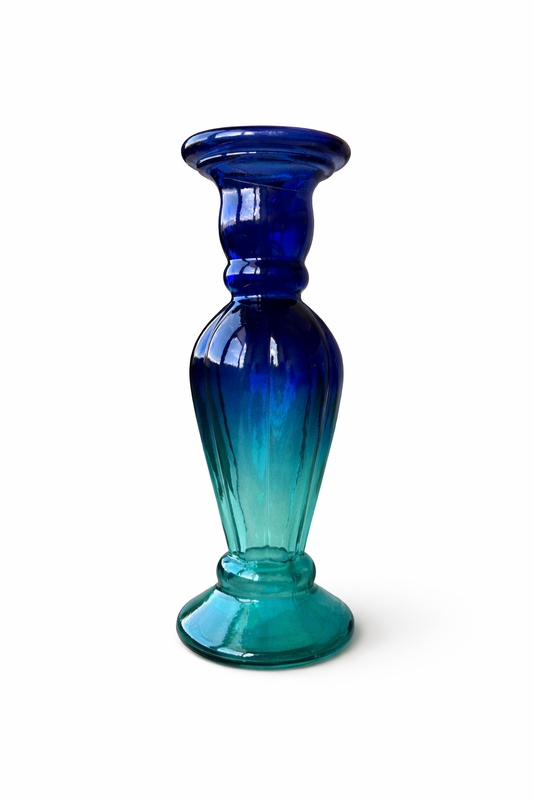Stiklinė vaza mėlyna M | Vidrios San Miguel (10×30 cm)