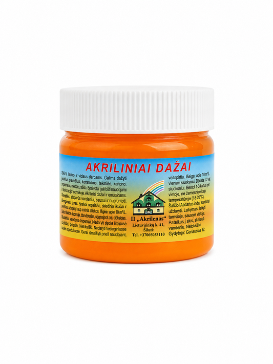 Universalus Dažų Pigmentas AKRILEN, Oranžiniai, 350 ml