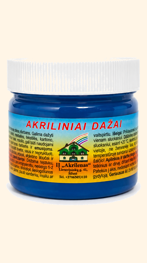 Universalus Dažų Pigmentas AKRILEN, Mėlyni, 350 ml