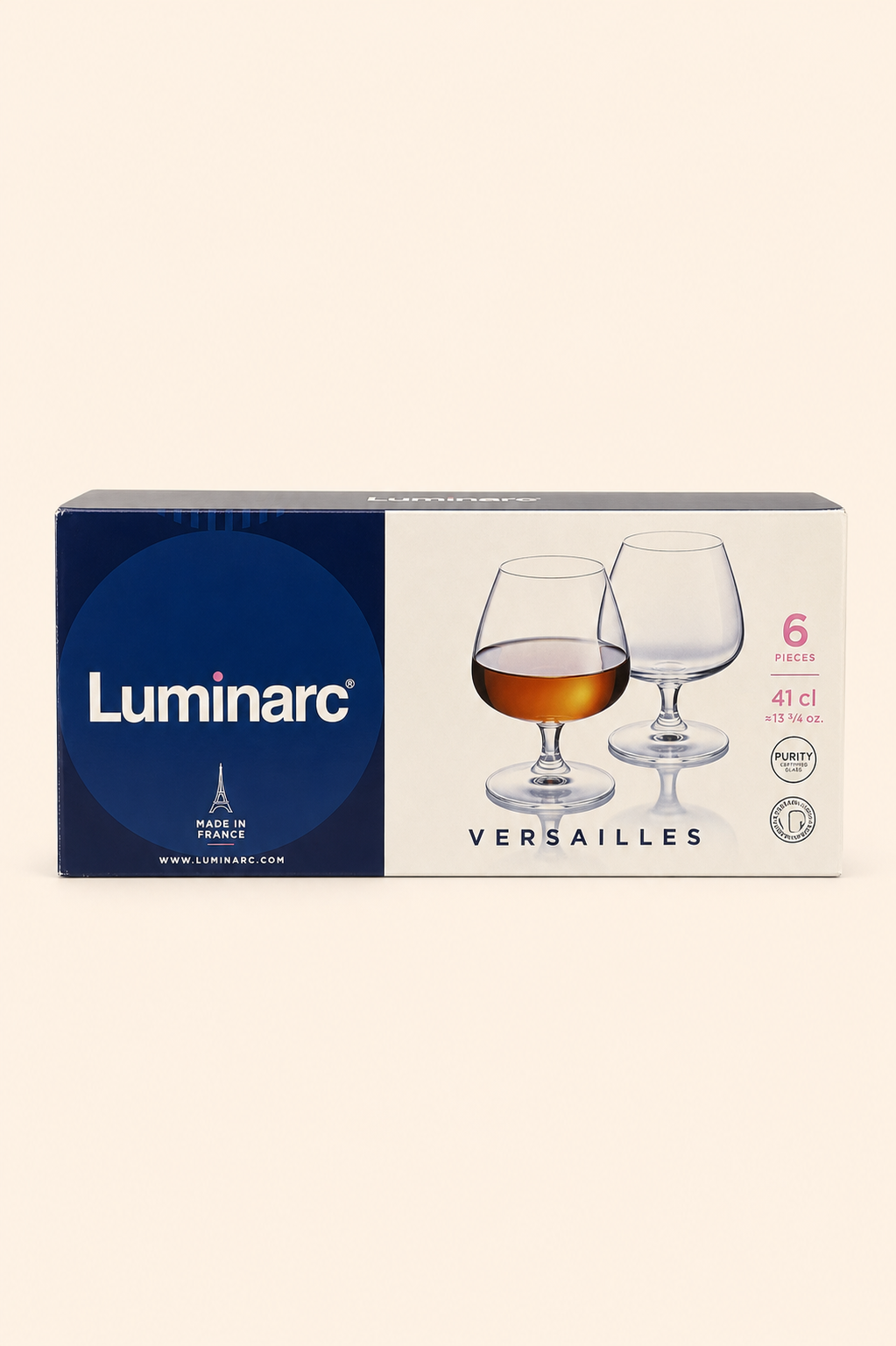 Taurės konjakui VERSAILLES 410 ml 6 vnt.